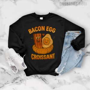 Bacon Egg Croissant Sweatshirt – Wholesome Breakfast Graphic Unisex