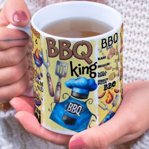 BBQ King Mug – Funny Grill Master Coffee Cup for BBQ Lovers