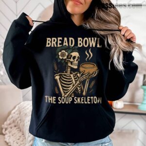 Bread Bowl Soup Skeleton Hoodie – Cozy Goth Graphic Unisex