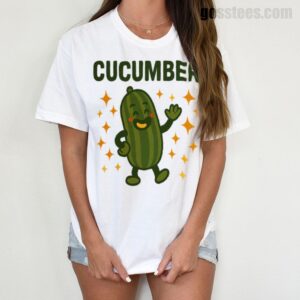Cucumber T-Shirt – Cute Dancing Veggie Graphic for Food Fans
