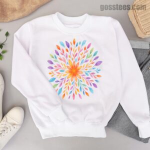 Floral Mandala Sweatshirt – Vibrant Spiritual Flower Pullover Unisex