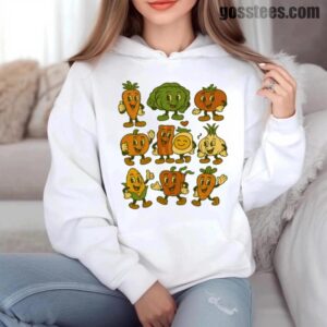 Fresh Veggies Hoodie – Cozy Retro Cartoon Food Sweatshirt for All Ages